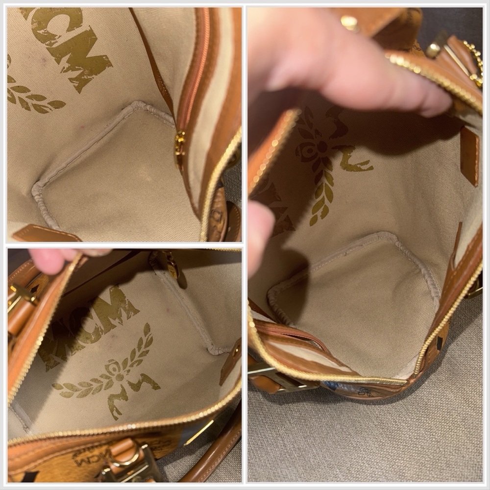 MCM Cognac Boston Bag with Dog Bone Charms - Picture 11 of 11